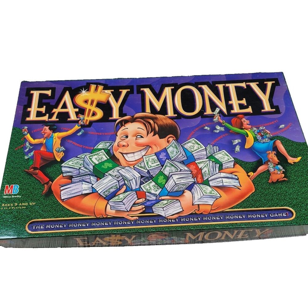 Easy Money Board Game Milton Bradley‎ 1996 Family Game Night No Instructions Vtg